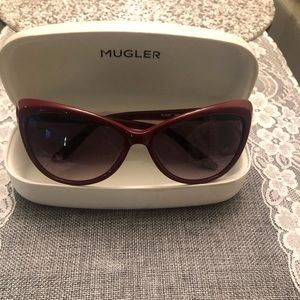 Mugler Womens Burgundy Sunglasses